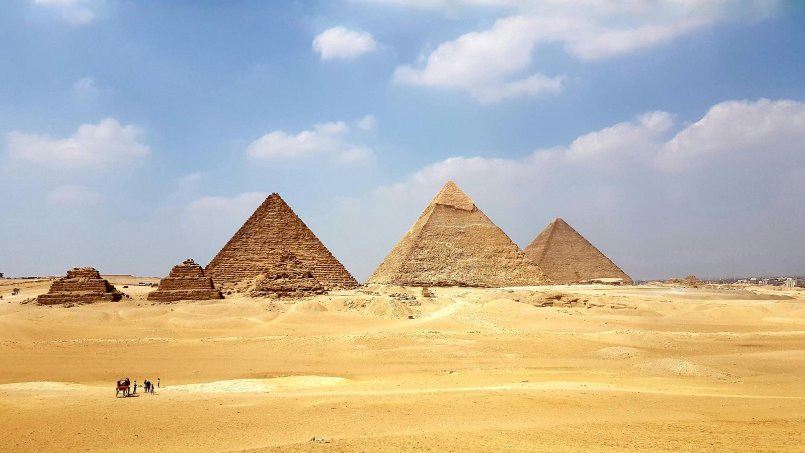 The Pyramids of Giza at golden hour — Egypt